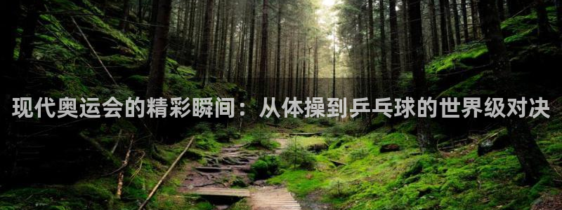 中欧体育在线：现代奥运会的精彩瞬间：从体操到乒乓球的世界级对决